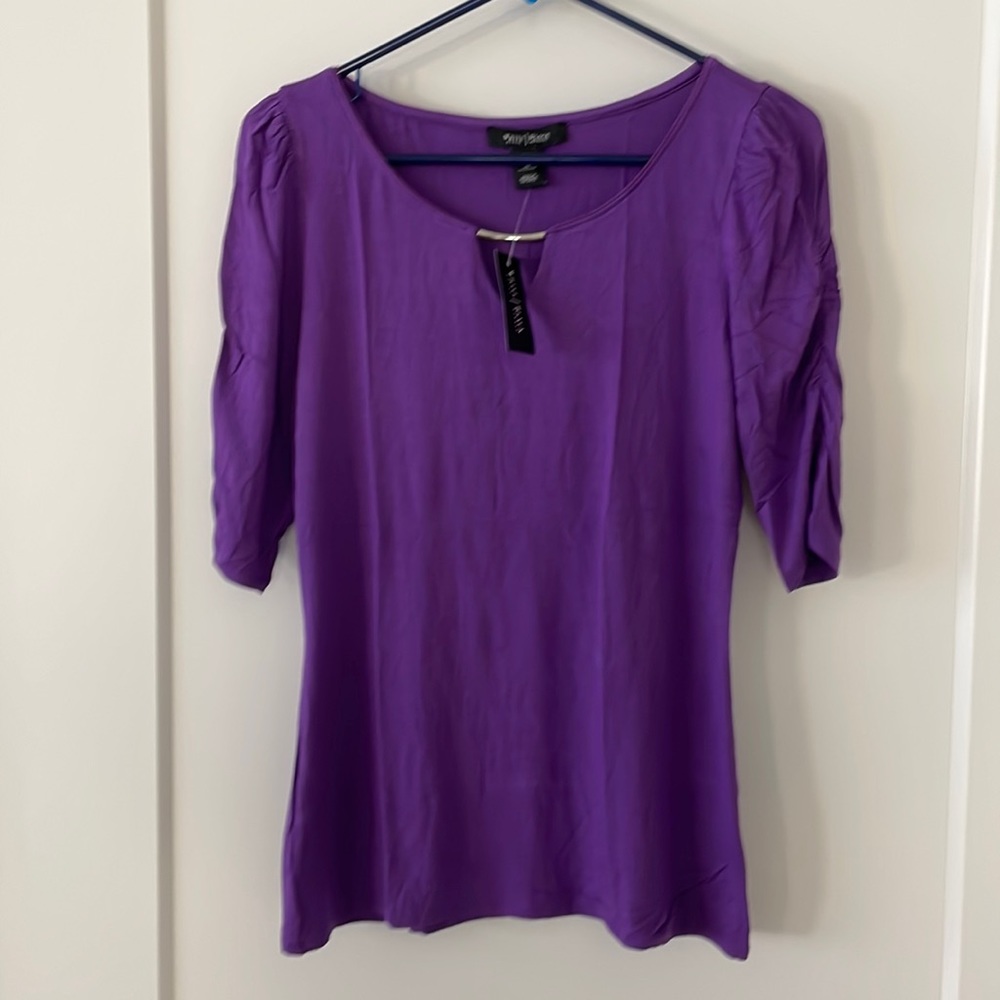 NWT WHBM Purple Blouse Medium